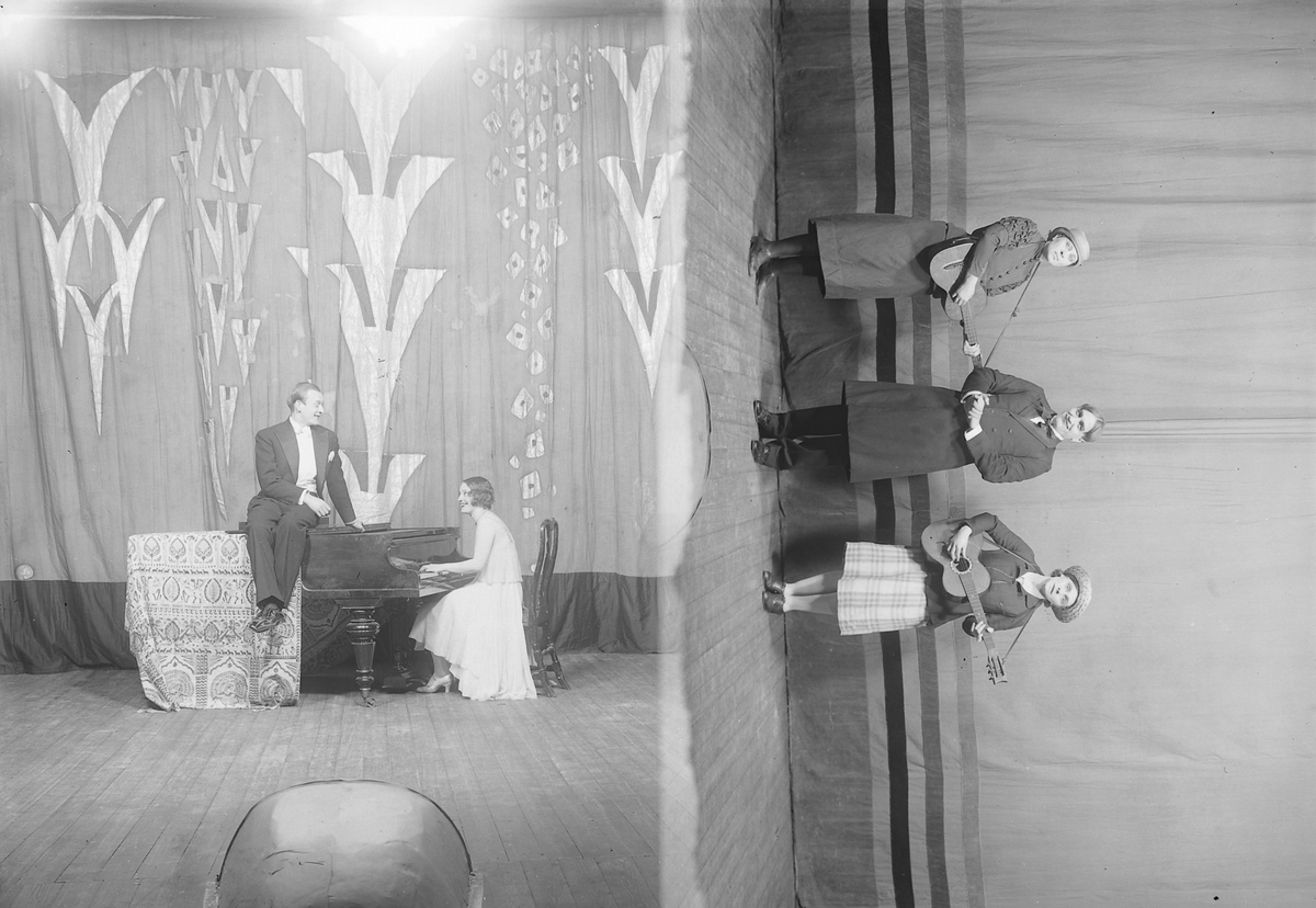 Scener fra Herbert-revyen "Leve Trondhjem" i 1930 på Trøndelag Teater