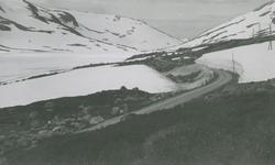 Veg over Strynslinjen med stabbesteinrekkverk 1943