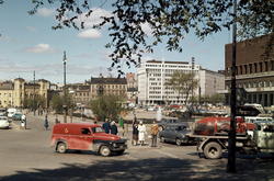 Trafikk på Rådhusplassen i Oslo