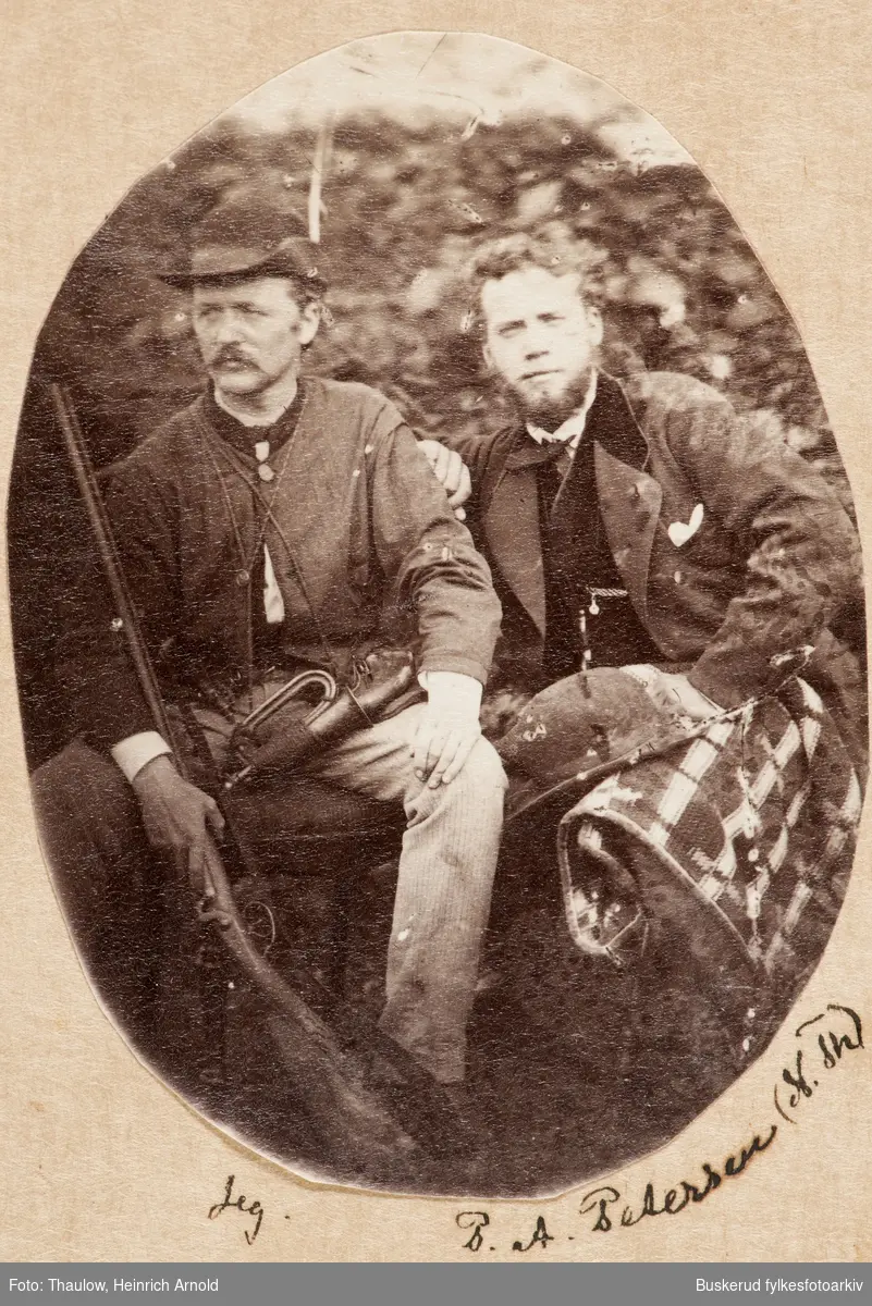 På jakt i 1869
Nils Thaulow og B.A. Petersen
