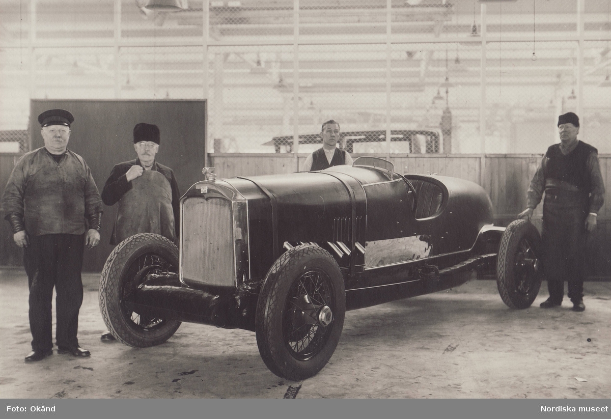 General Motors Nordiska Ab 1928. Buick 1928 ombyggd till tävlingsbil - i Hammarbyfabriken!  Buick racer.