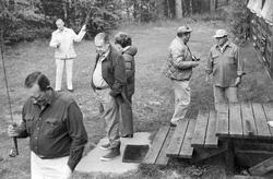 Landskap med person(er).