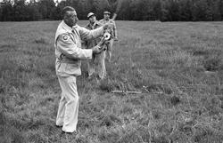 Landskap med person(er).