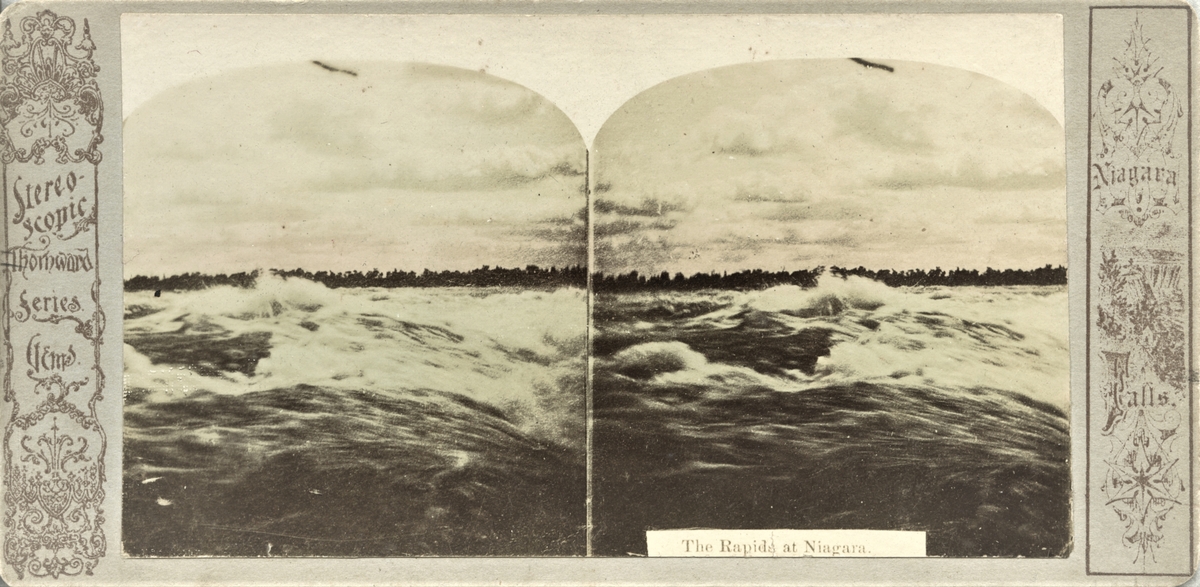 Stereofotografi av elven Niagara.