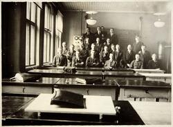 Kristiania. Bilde av en klasse med unge menn i Kristiania. P