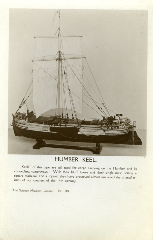 Modell av båttypen "Humber Keel"