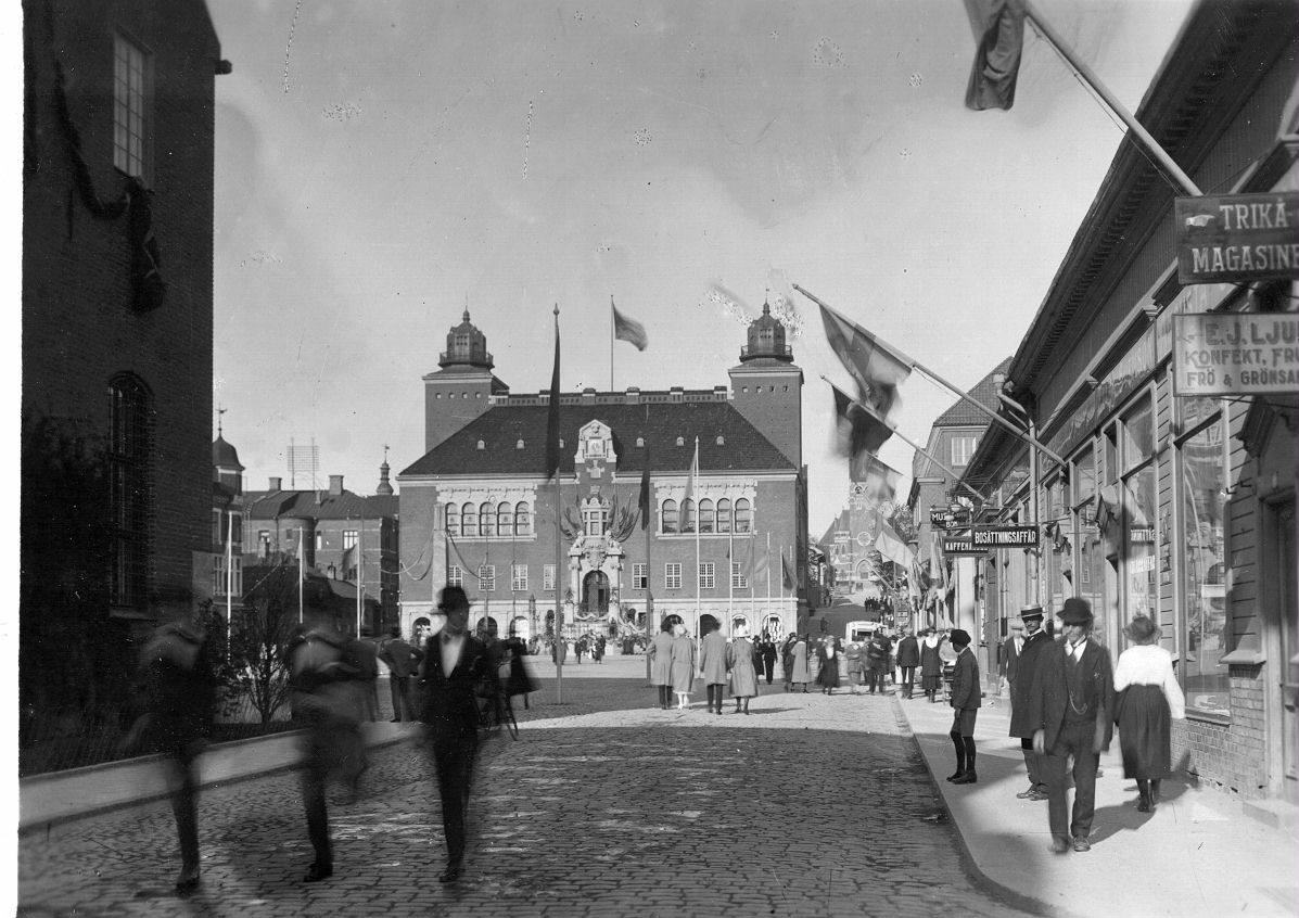 Trehundraårsjubileet. Rådhuset, år 1922.