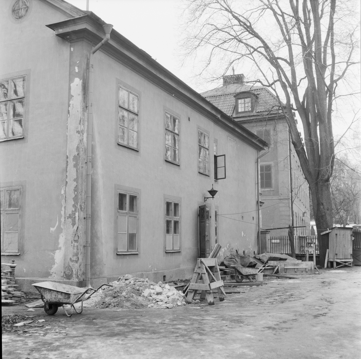 Restuarering, Kungliga Vetenskaps-Societetens hus, kvarteret Disa, Uppsala 1957