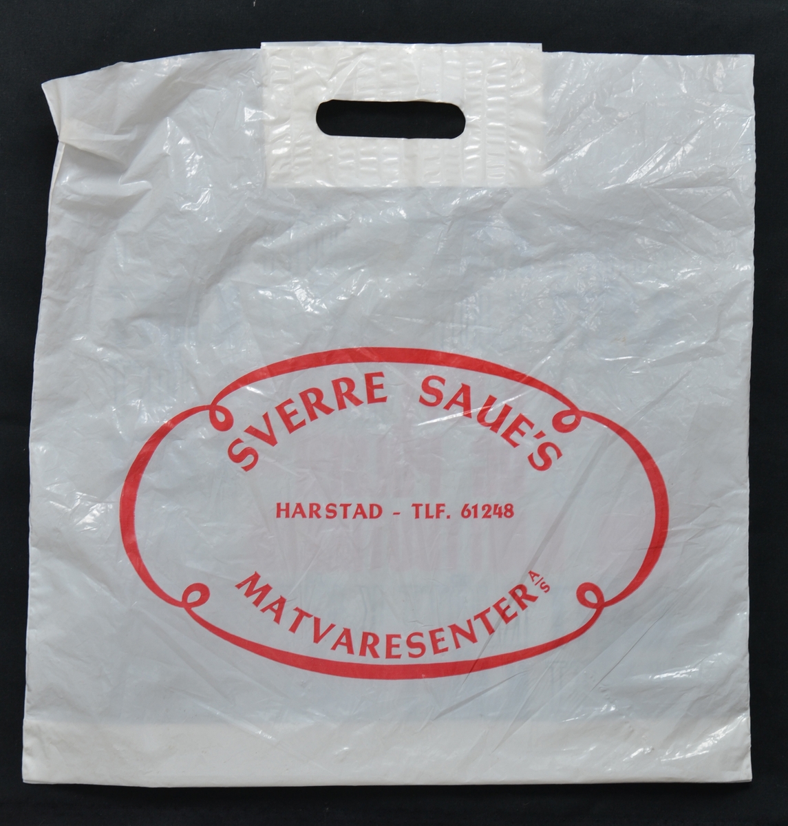 Plastpose fra Sverre Saues Matvaresenter A/S i Harstad