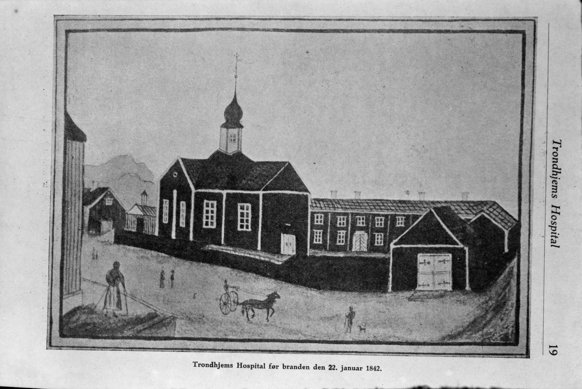 Trondhjems Hospital før brannen 22. januar 1842 (kopi)