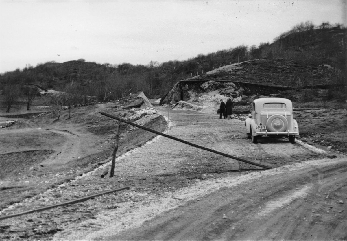 Ny rikvei ved Hellvik, 12. mars 1939.