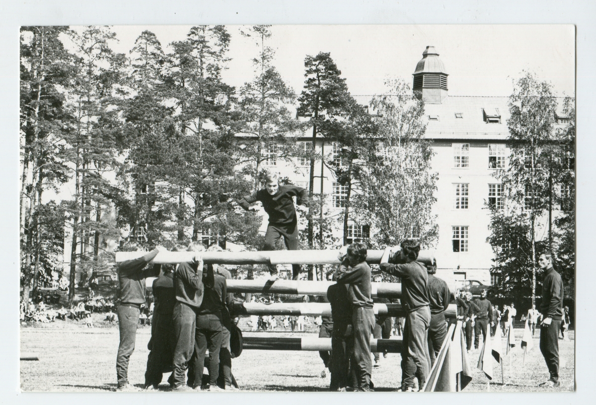Gymnastikuppvisning Livkomp.Regementets dag 1971.