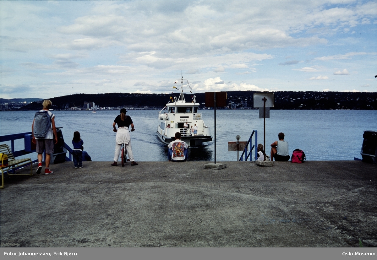 øy, brygge, mennesker, fjord, båt Oslo XI