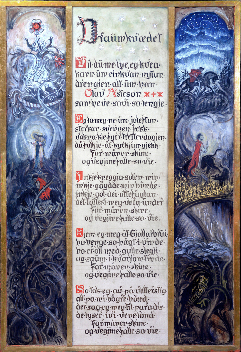 En serie på syv oljemalerier - utført i perioden 1926 til 195 - med scener fra middelalderdiktet Draumkvedet.