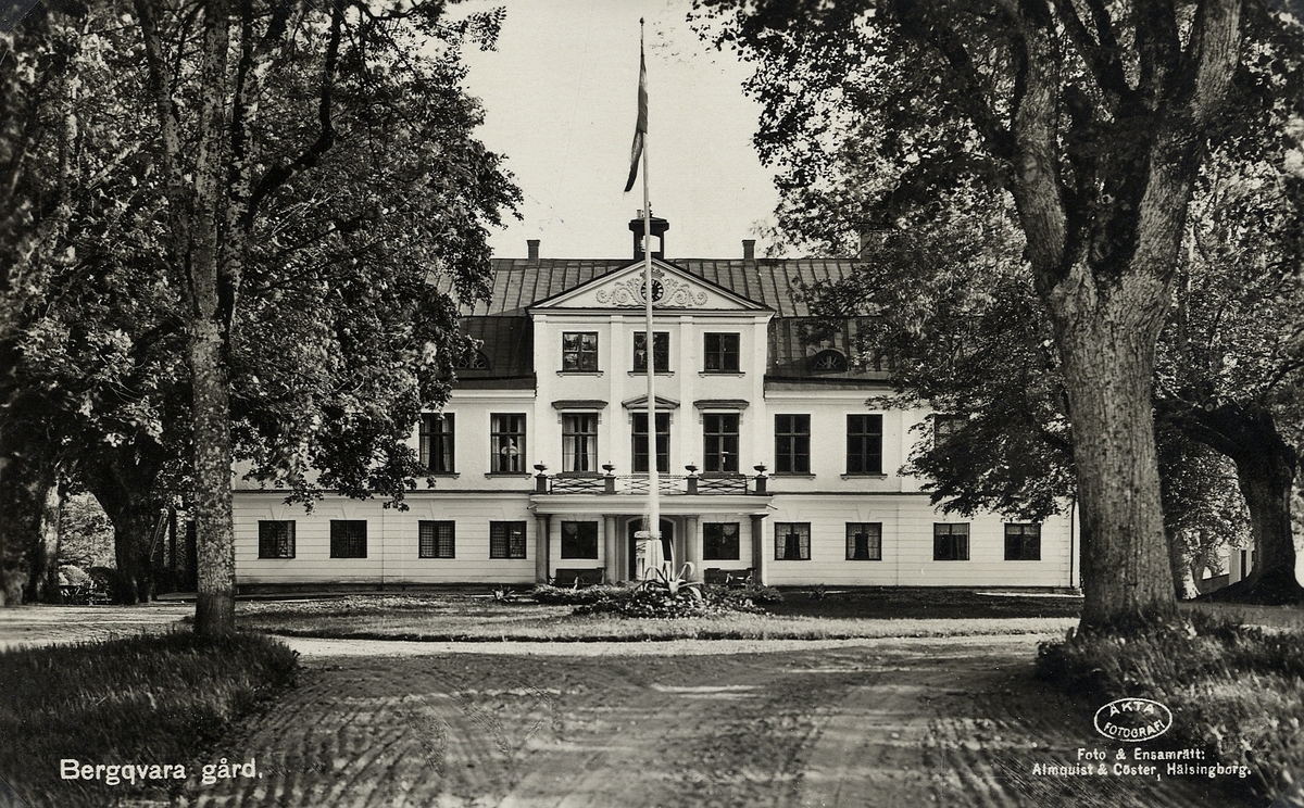 Bergkvara herrgård, Bergunda fs, ca 1940.