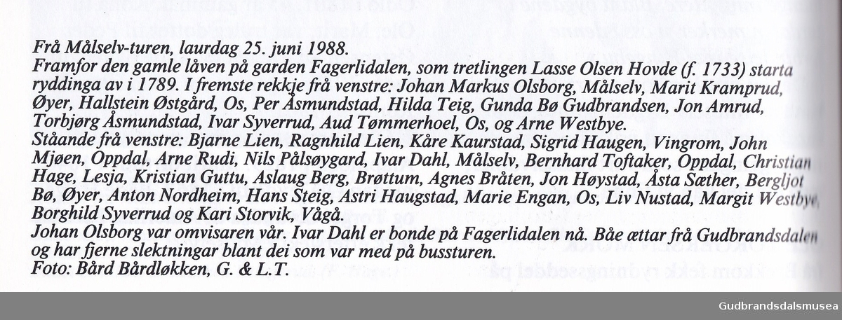 Fra Målselv turen i 1988.