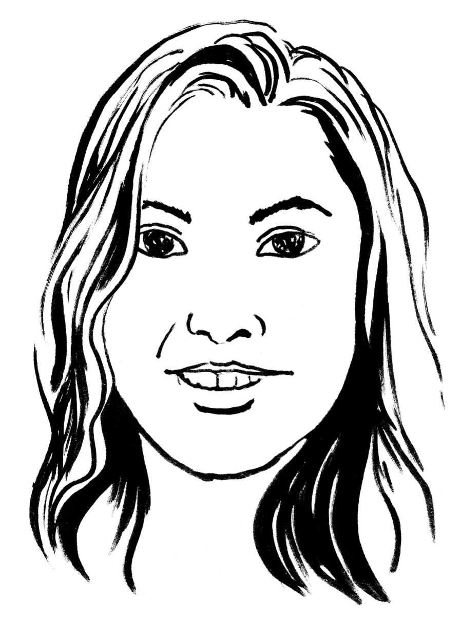 Drawing illustrating a woman.