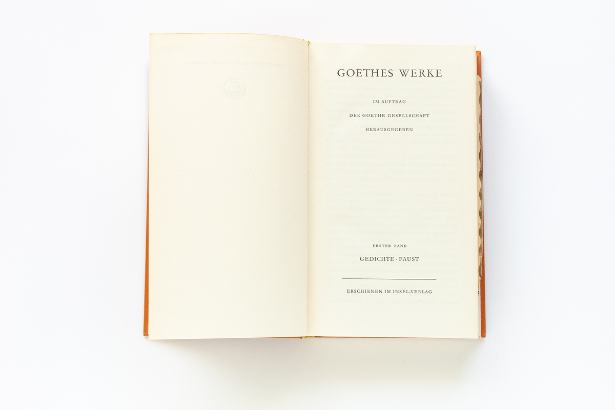 Goethes Werke, Band 1