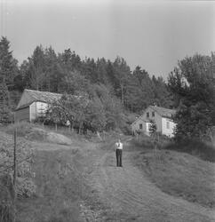 Gardstunet på Osnes i Etne, 1977. Midt på biletet står dikta