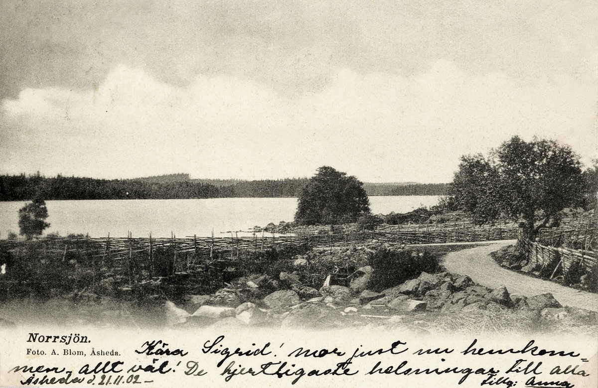 Norrsjön vid Åseda, 1902.