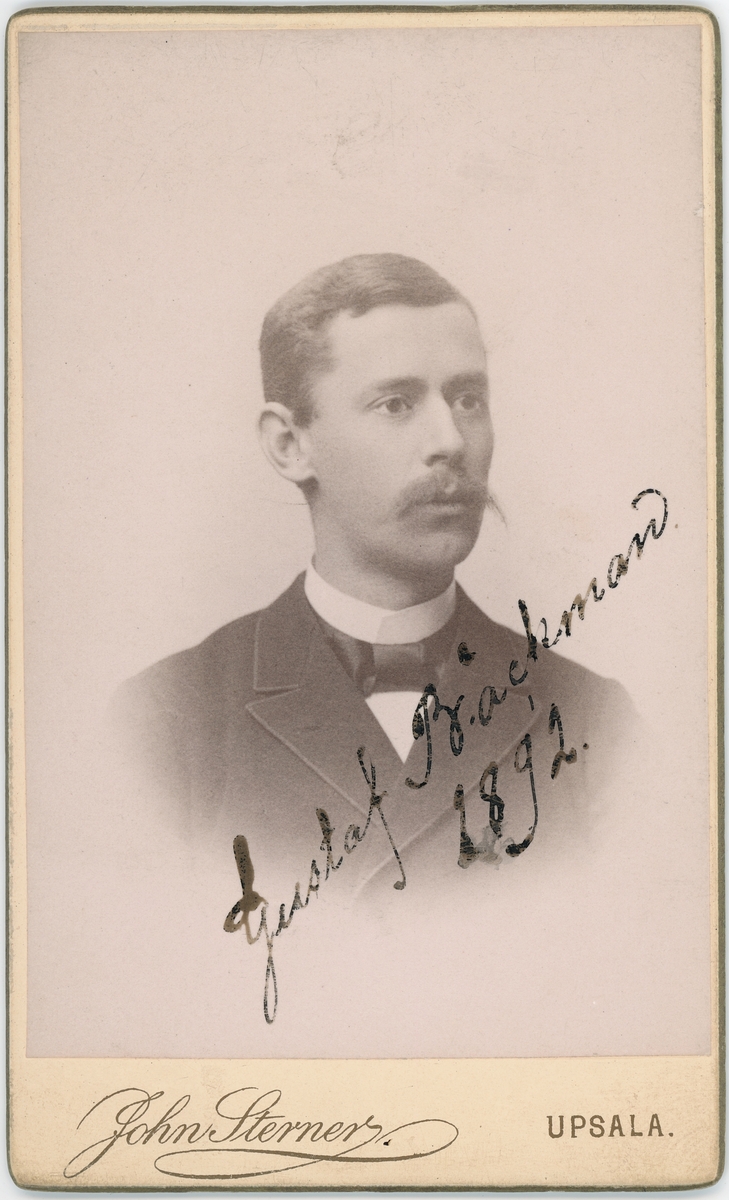 Kabinettsfotografi - Gustaf Bäckman, Uppsala 1892