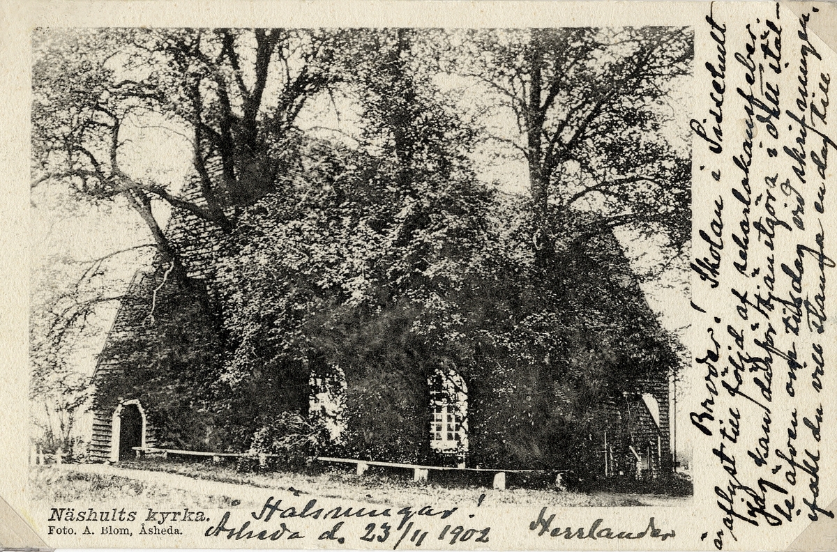 Näshults kyrka, Vetlanda, 1902.