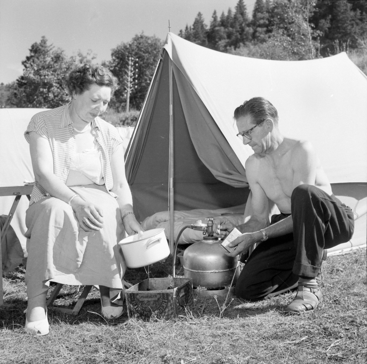 Ekteparet Ludvigsen fra Århus på Vikhammerløkka camping