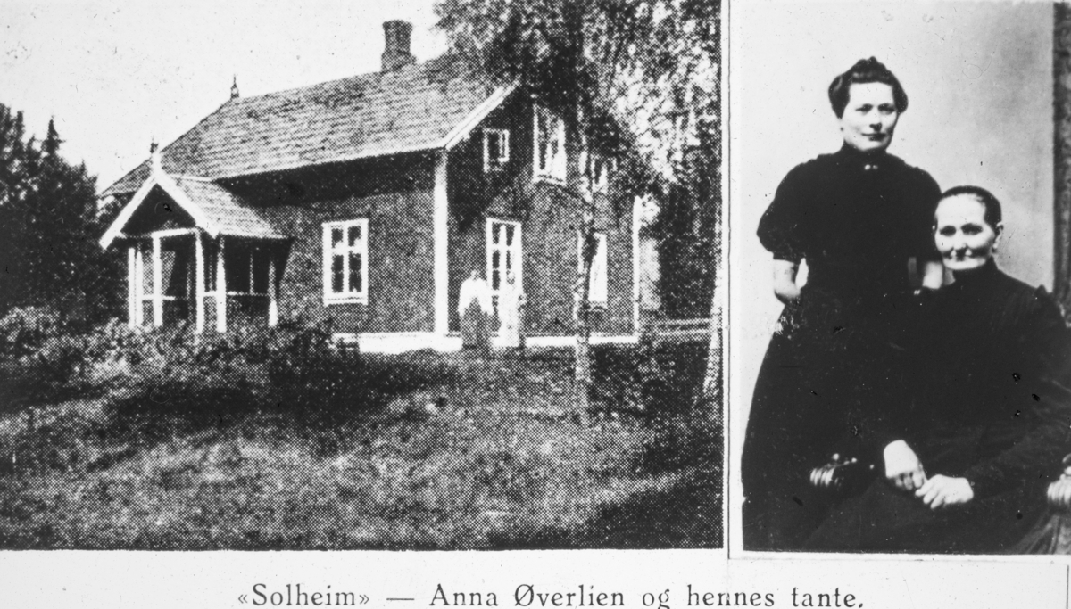 Østlandske Vanførelag.  F.v. Anna Øverlien, Brumunddal og hennes tante. (navn ukjent. Østlandske Vanførehjem.