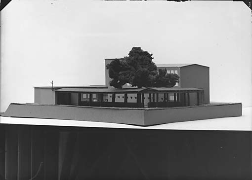 Modell av byggnad, Västerås.
