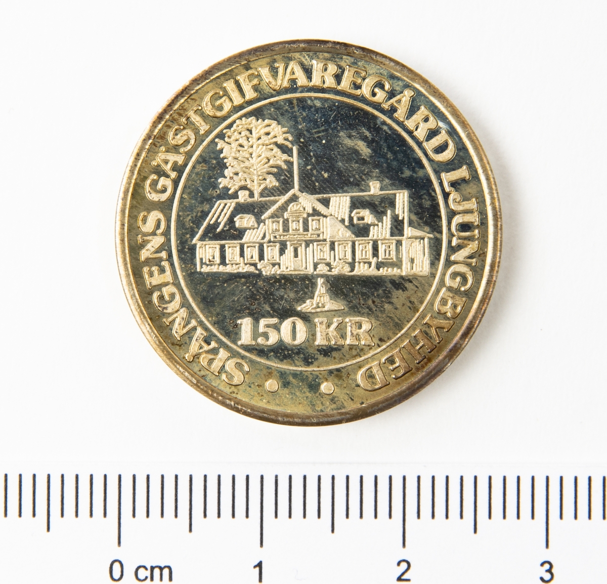 Lokalmynt på 150kr, från Ljungbyhed.