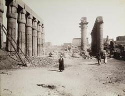 Domstol  i Amenhotep III, Tempelet over Amun, Luxor, Egypt,