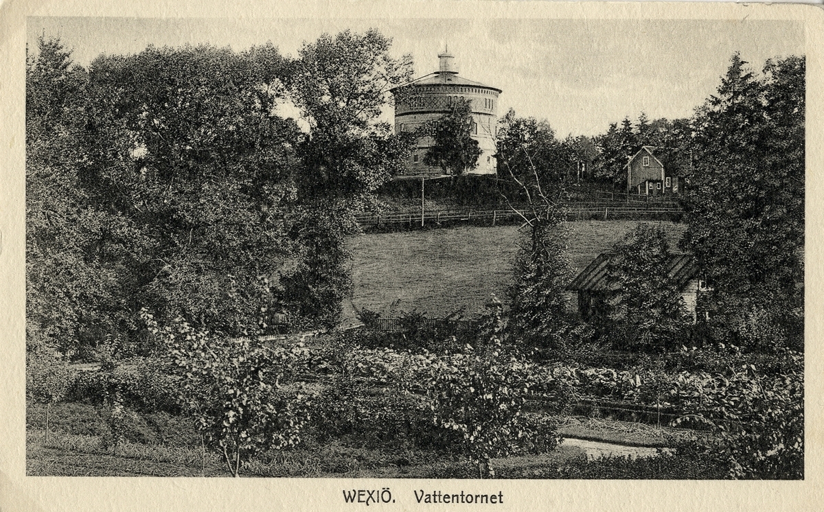 Gamla vattentornet på Hovs kulle, Växjö, ca 1900.