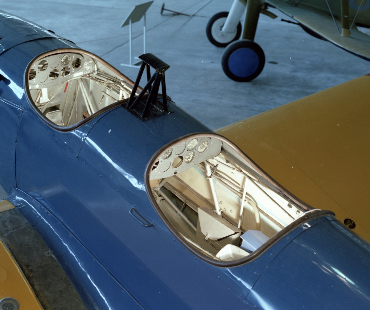 Cockpit Fairchild PT-19 Cornell 103. - Forsvarets museer / DigitaltMuseum