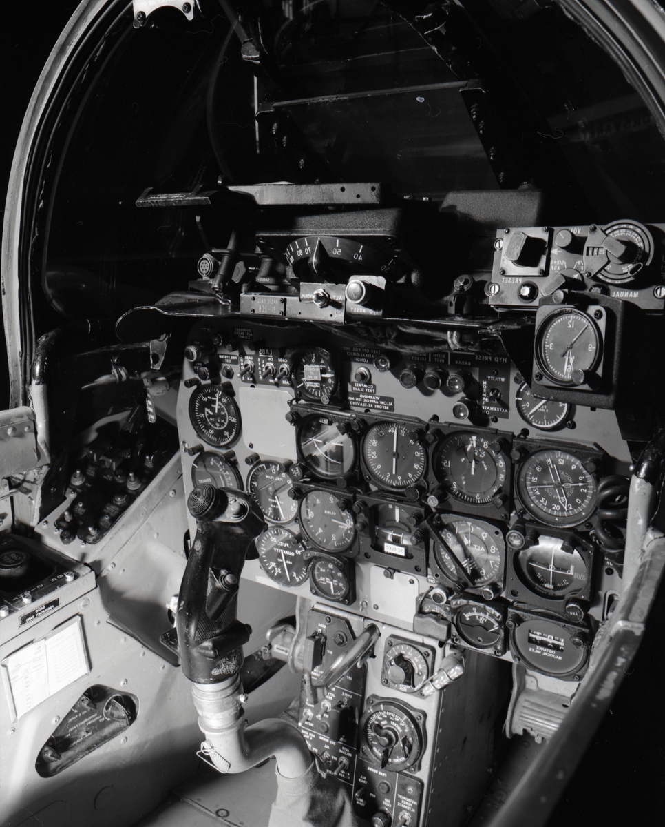 Cockpit North American F-86F Sabre jet.