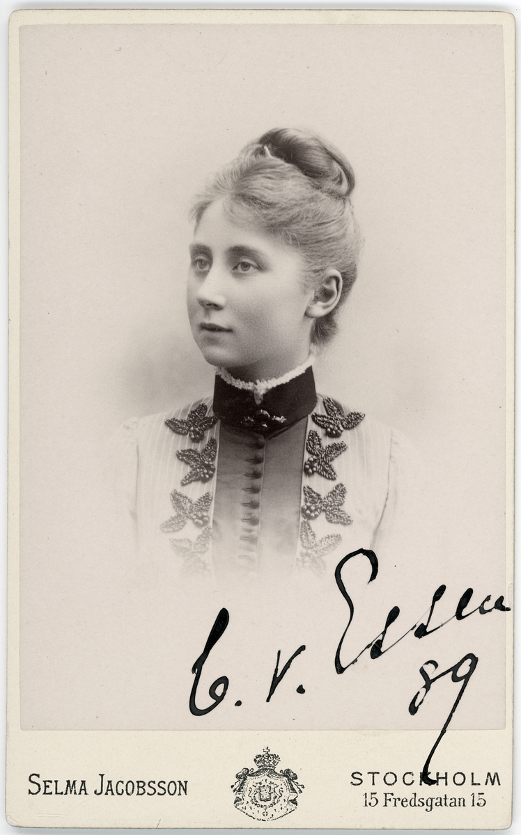 Kabinettsfotografi - Cecilia von Essen, Stockholm 1889