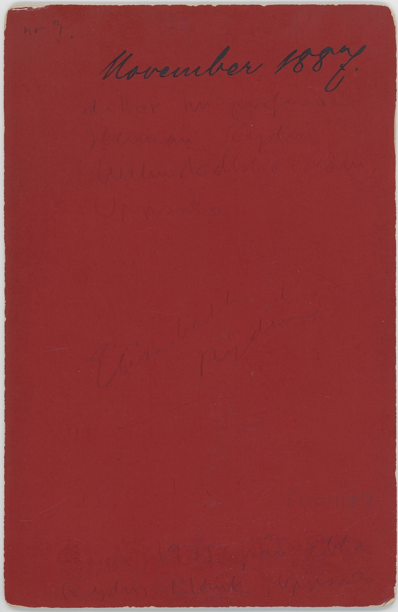 Kabinettsfotografi - Anna Rydin, Uppsala 1887 - Upplandsmuseet ...