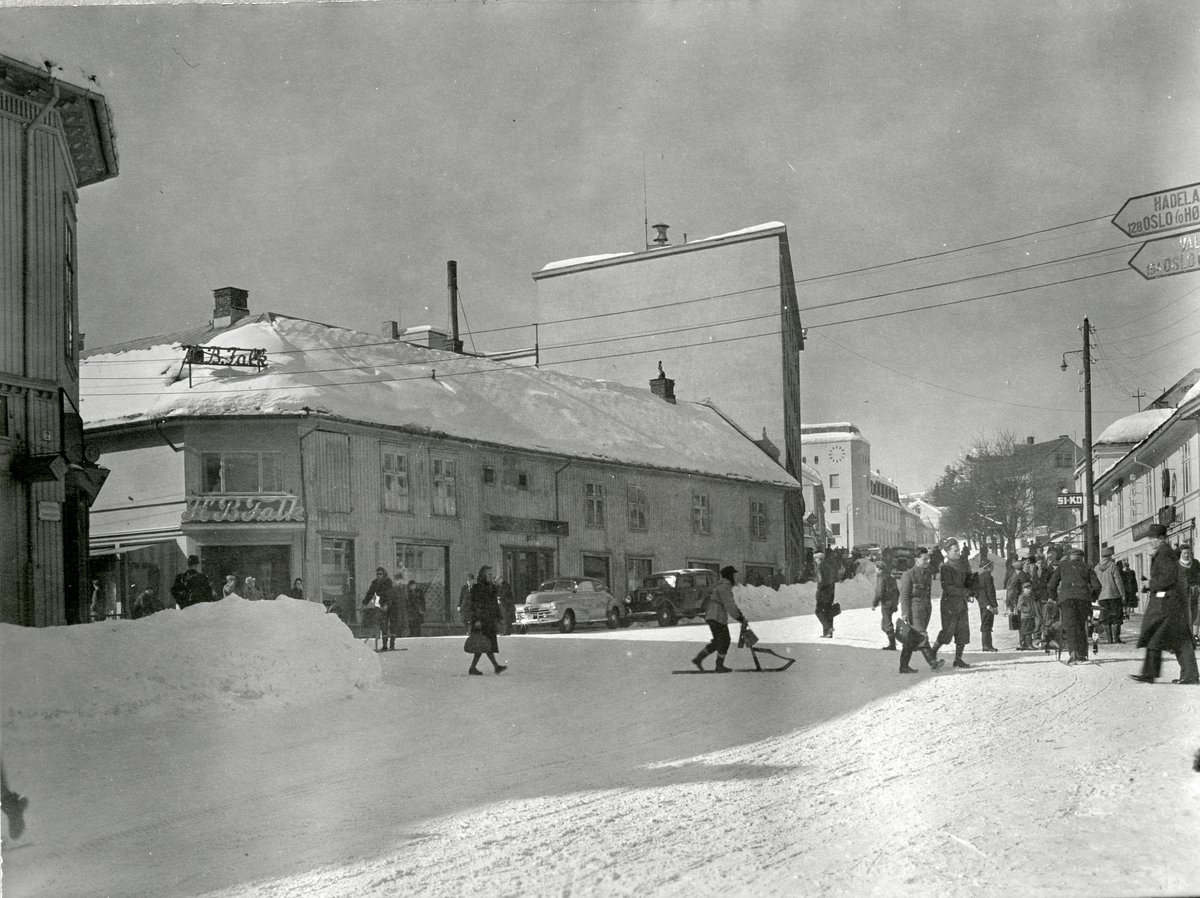 Falkehjørnet en vinterdag i 1951