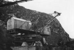 Titankran, midlertidig montert, Kirkenes 25. juni 1947.