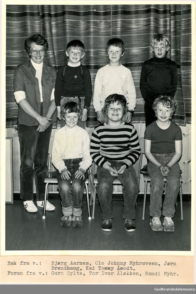 Strand skole, klassebilde 1. klasse 1982/1983, Ringebu.