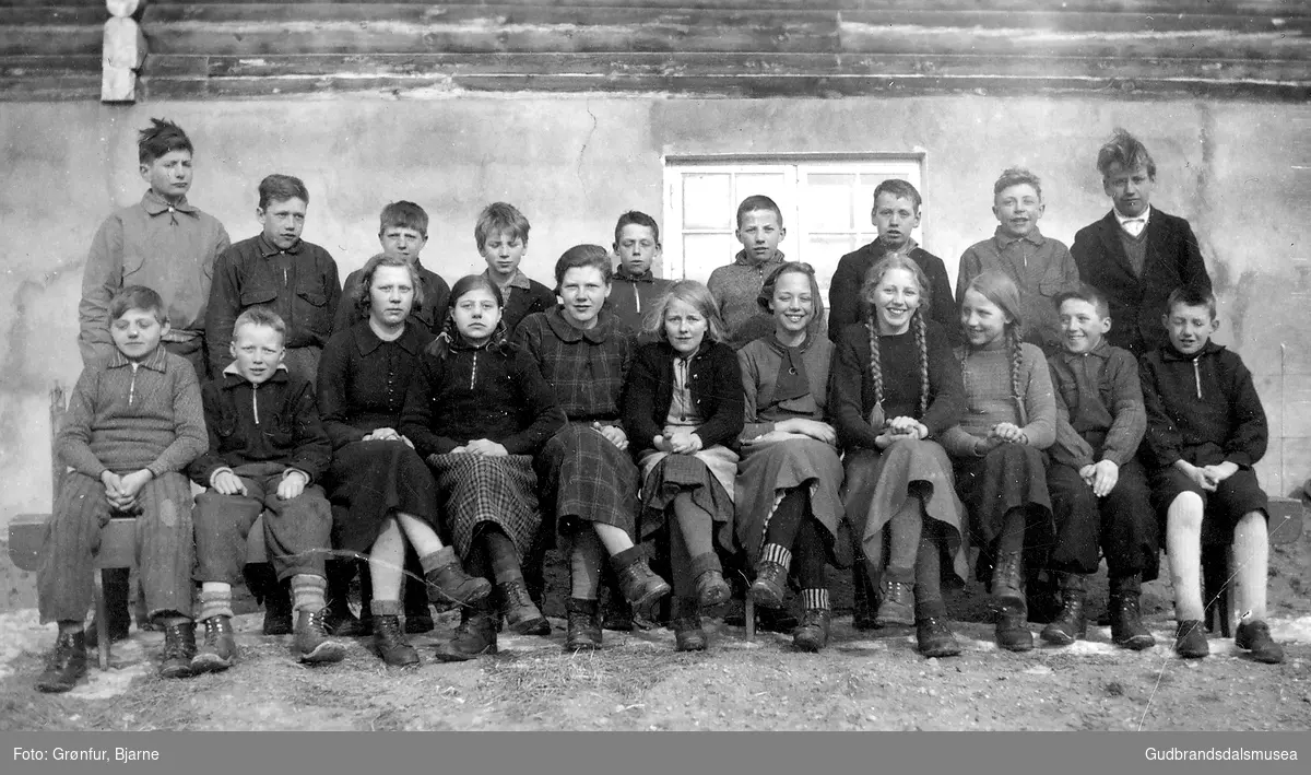 Elevar ved Øygard skule ca. 1936