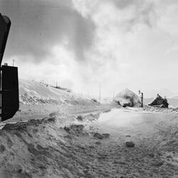 Snørydding på Bergensbanen. Mars 1949.