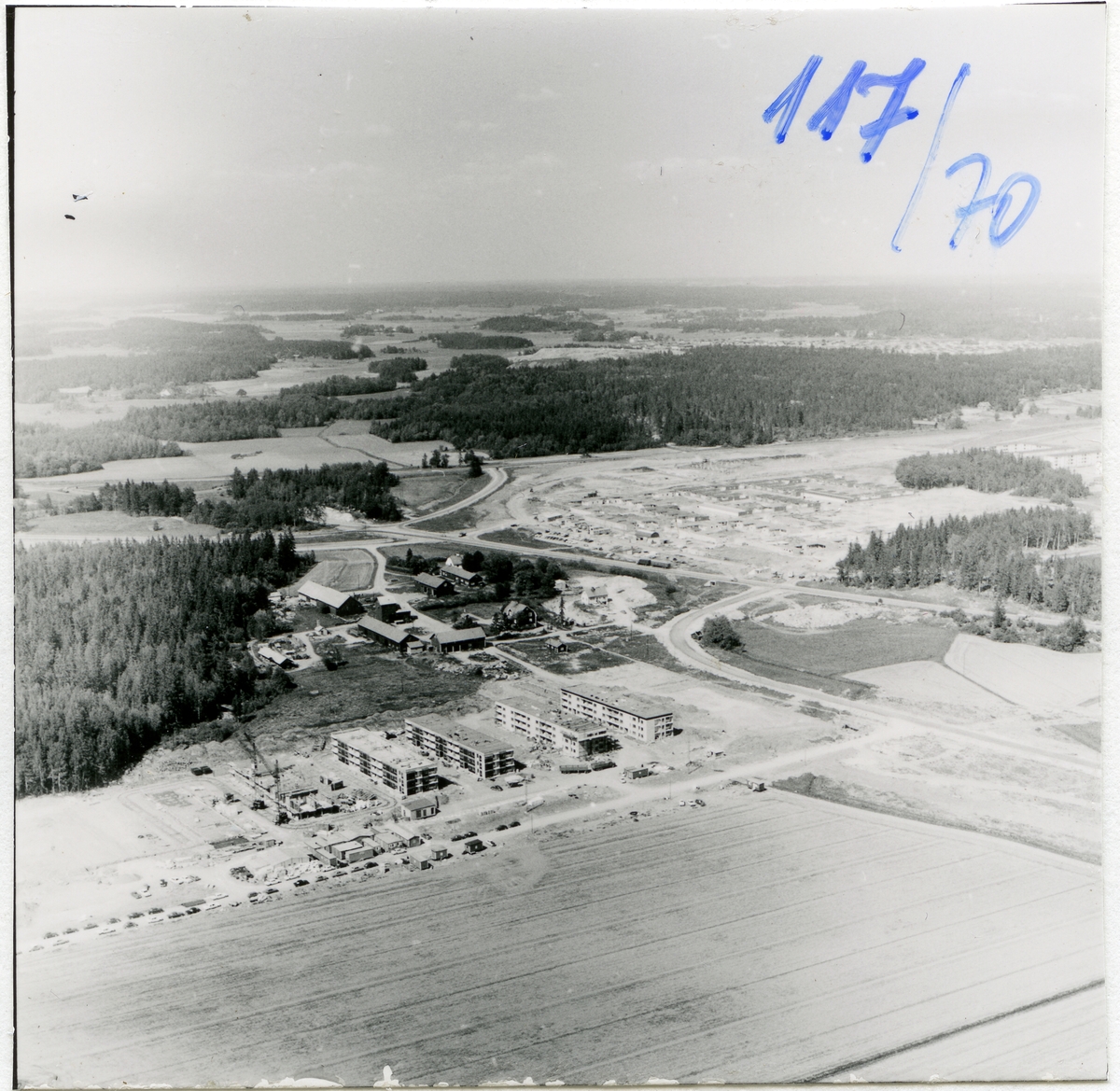 Västerås, Bäckby.
Bäckby gård från söder. 1970.