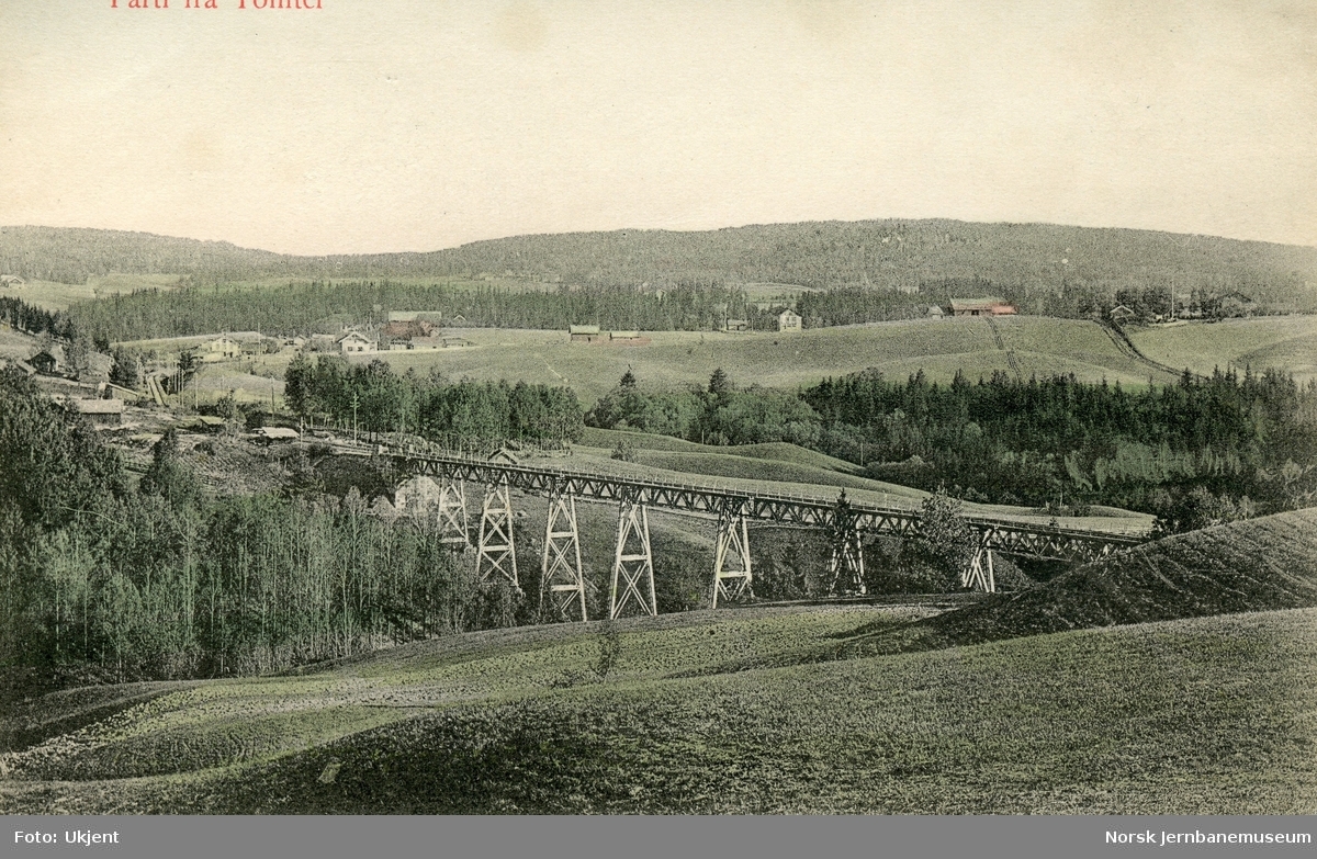 Solberg viadukt ved Tomter på Østfoldbanen Østre linje
