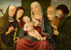 Maria med Jesusbarnet [Oljemålning]