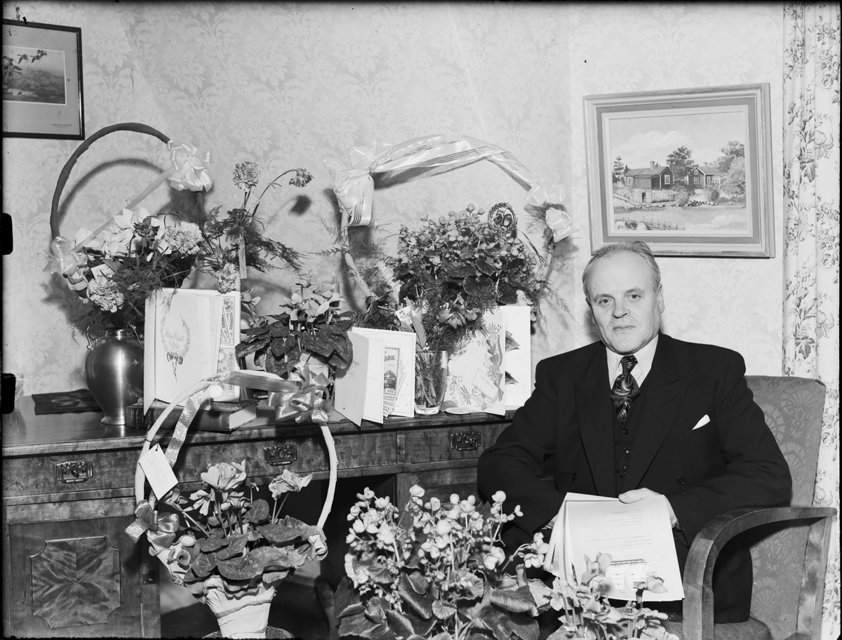 Helge Frisell firar 50-årsdag, Östhammar, Uppland 1948