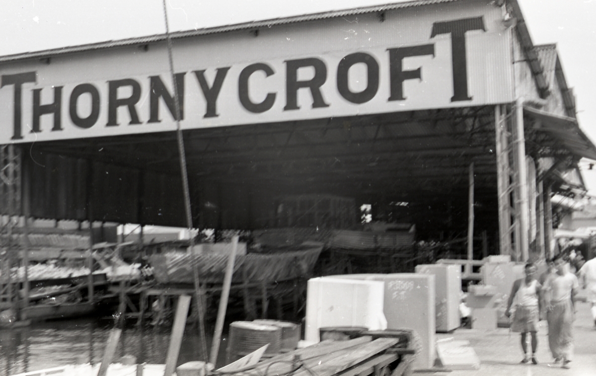Thorncroft båtbyggeri i Singapore.