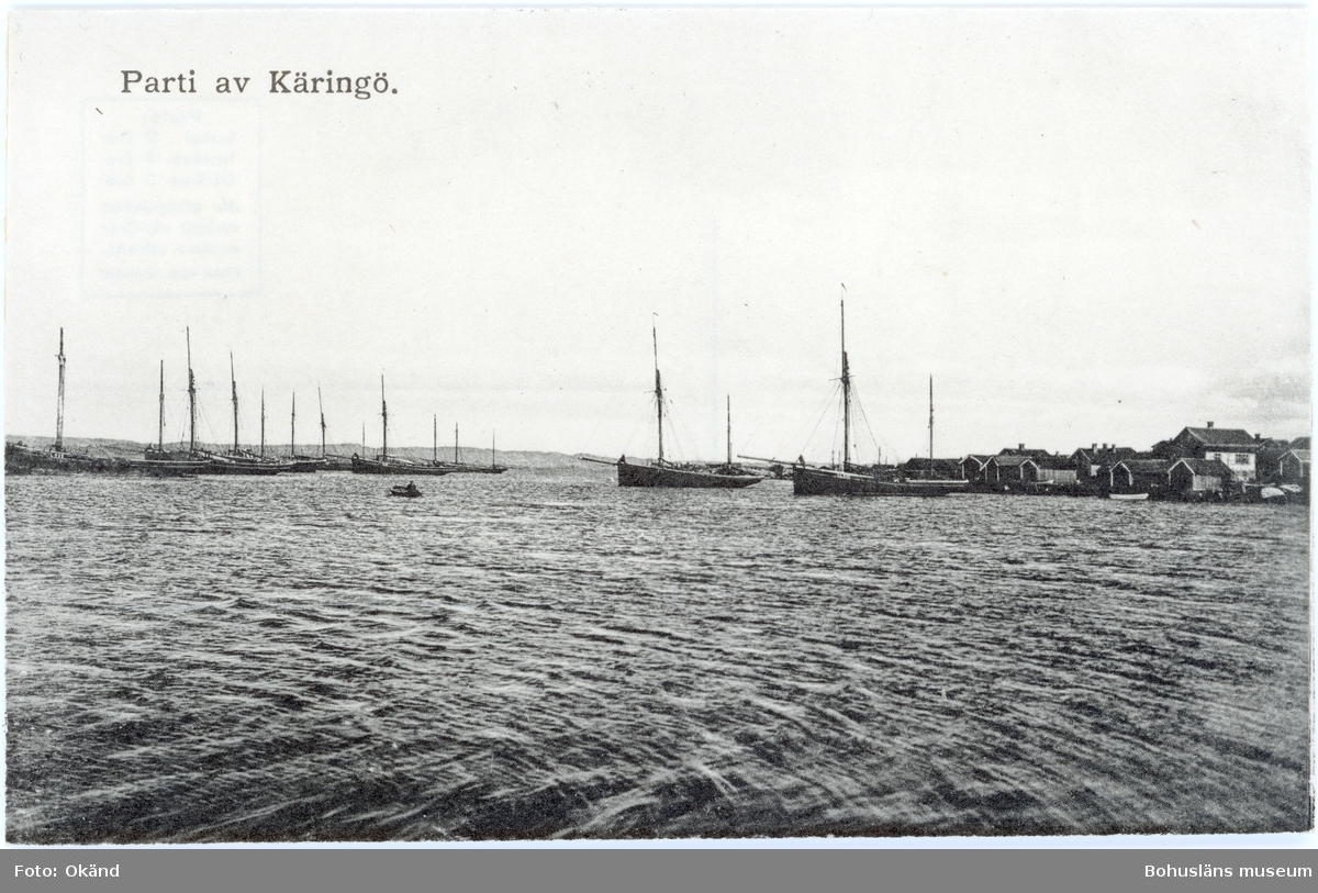 Tryckt text på kortet: "Parti av Käringön".
