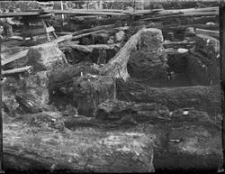 Arkeologisk utgrävning, Studentholmen, Uppsala 1907