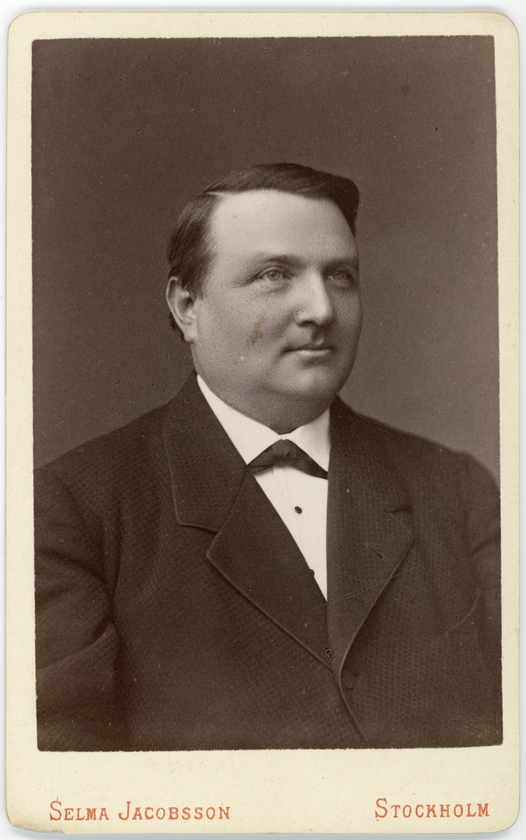 Kabinettsfotografi - filosofie doktor P Lundstedt, Stockholm 1880