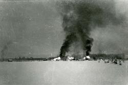 Finske gårder i Salmijärvi brenner 4-5 desember 1939.